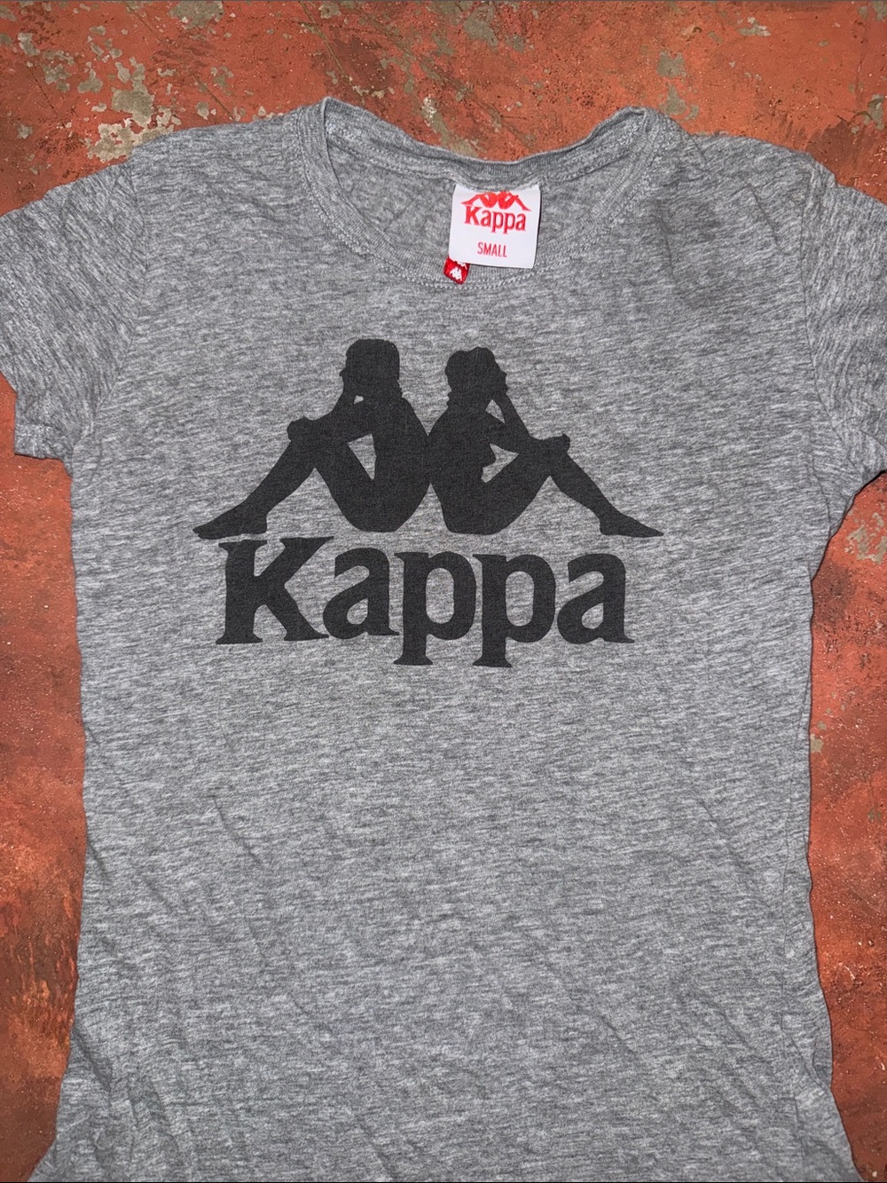 Kappa Gray Short Sleeve Tee with Black Logo